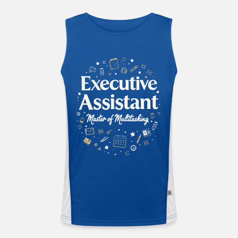 Assistent der Geschäftsführung Multitasking Expert Funktionelles Kontrast-Tank Top für Männer 