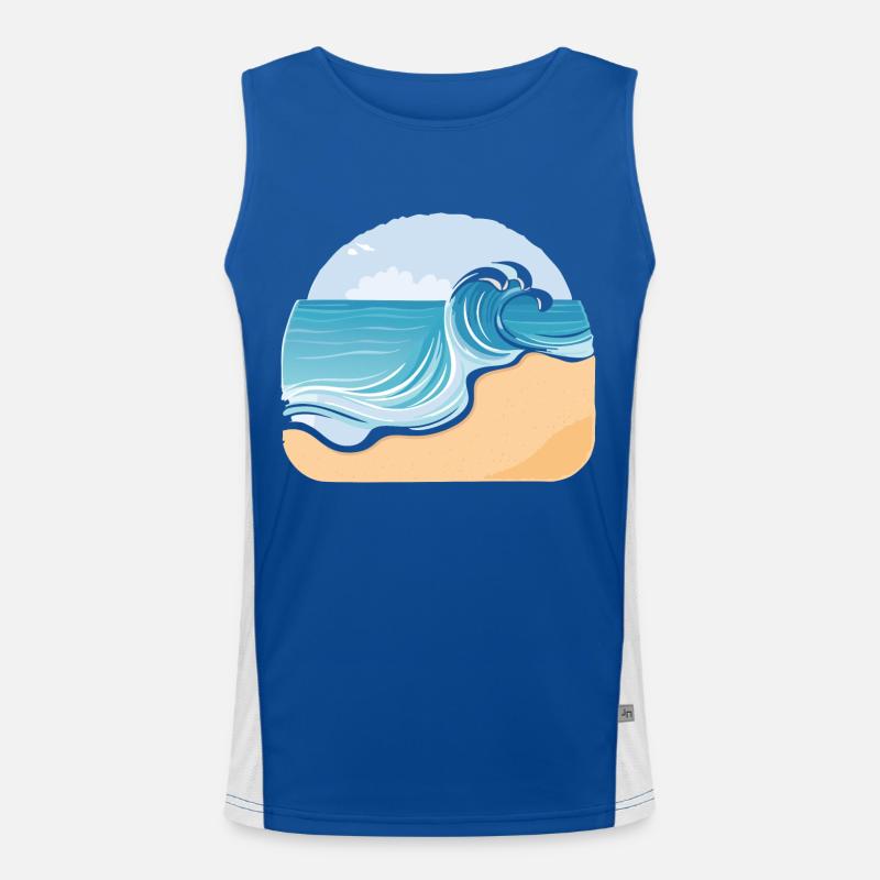 Sandy beach Men's Functional Contrast Tank Top 
