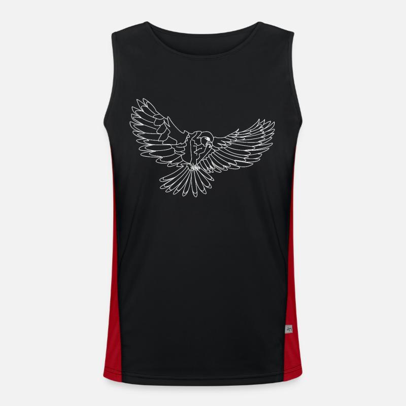 Ein Raubvogel Funktionelles Kontrast-Tank Top für Männer 