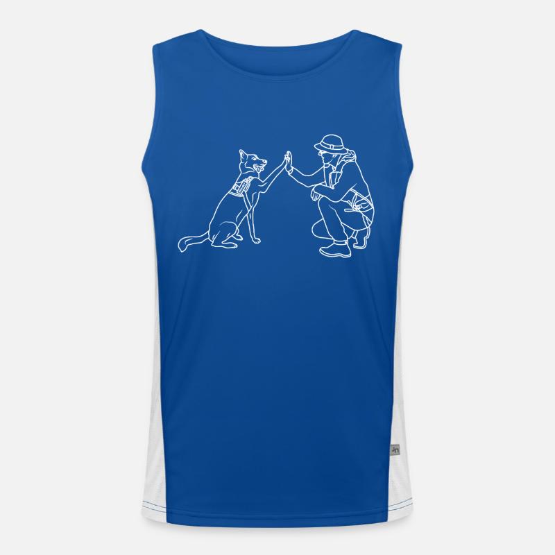 Hund High Five Funktionelles Kontrast-Tank Top für Männer 