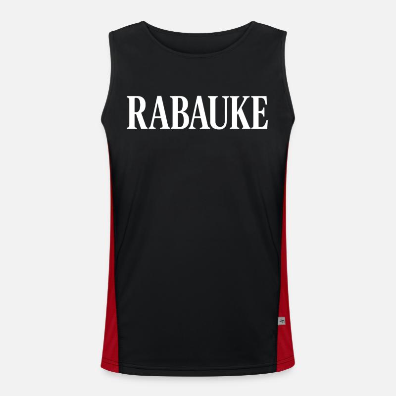 Yob - Men's Functional Contrast Tank Top  - black/red