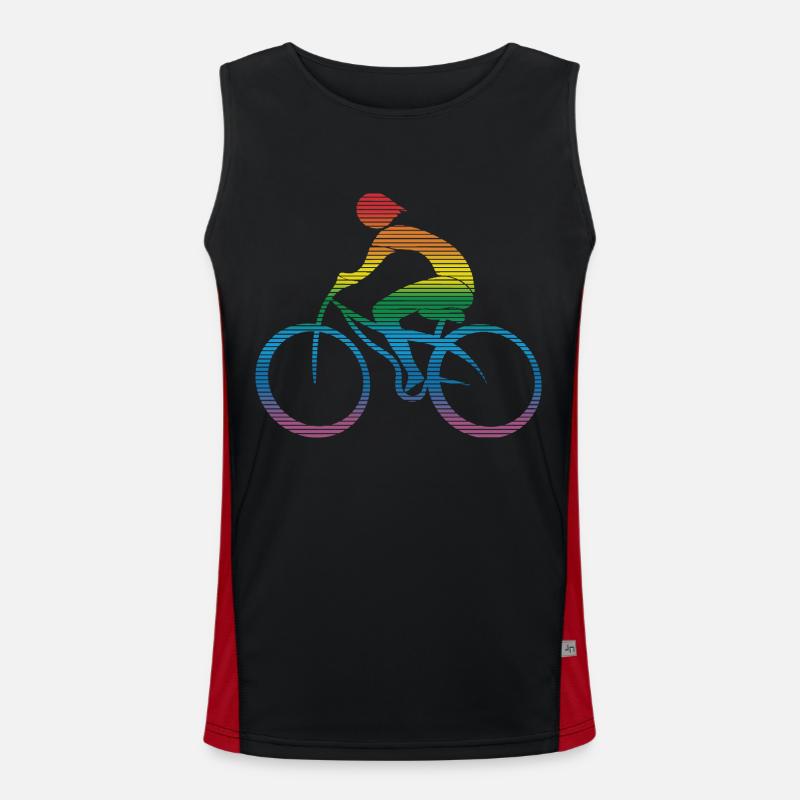 Cyclist - Men's Functional Contrast Tank Top  - black/red