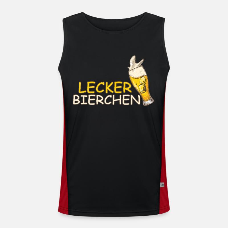 lecker bierchen Funktionelles Kontrast-Tank Top für Männer 