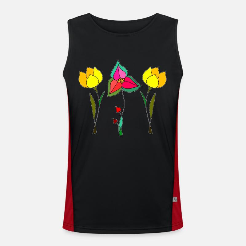 Fleur Débardeur respirant contrasté Homme 