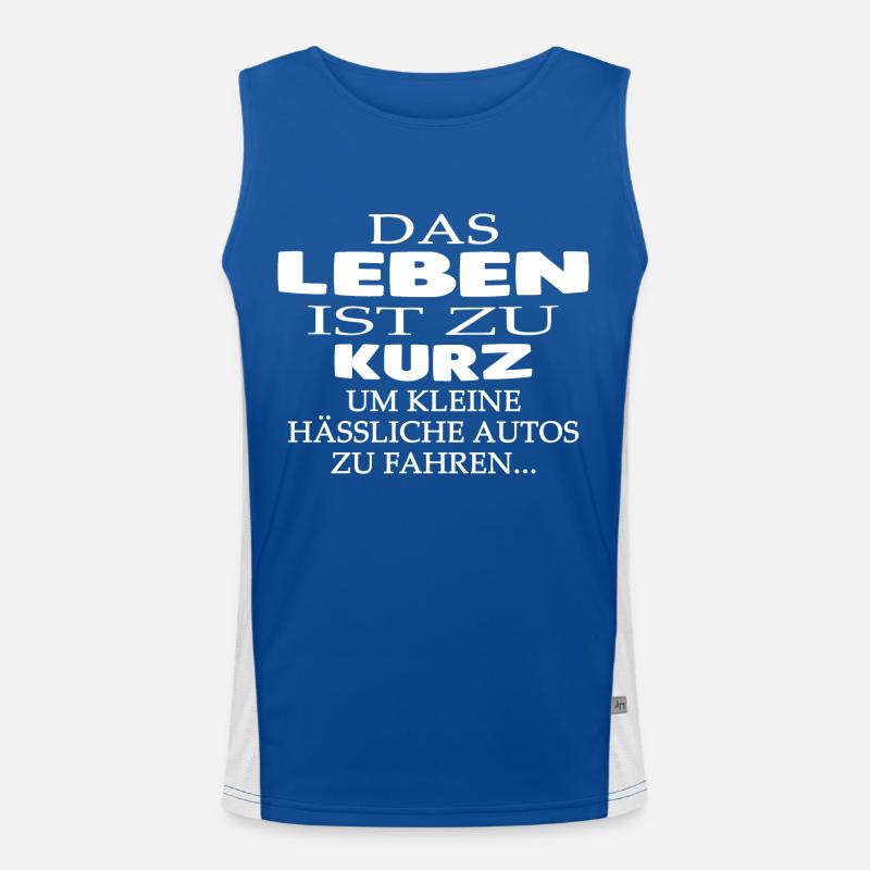 Leben zu kurz Funktionelles Kontrast-Tank Top für Männer 