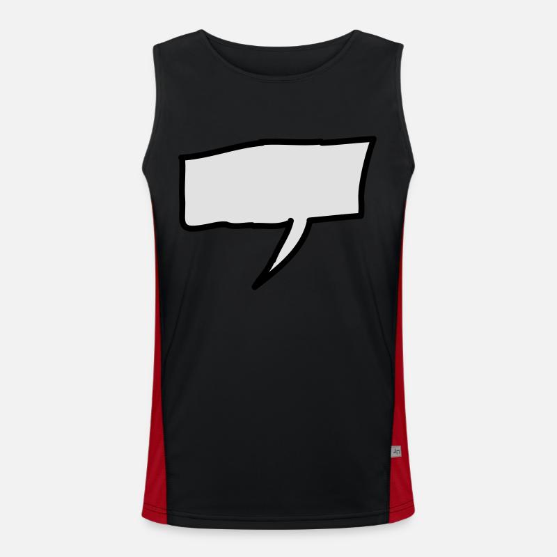 sprechblase_2c Funktionelles Kontrast-Tank Top für Männer 