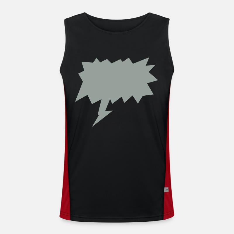 Speech bubble 02 Men's Functional Contrast Tank Top 
