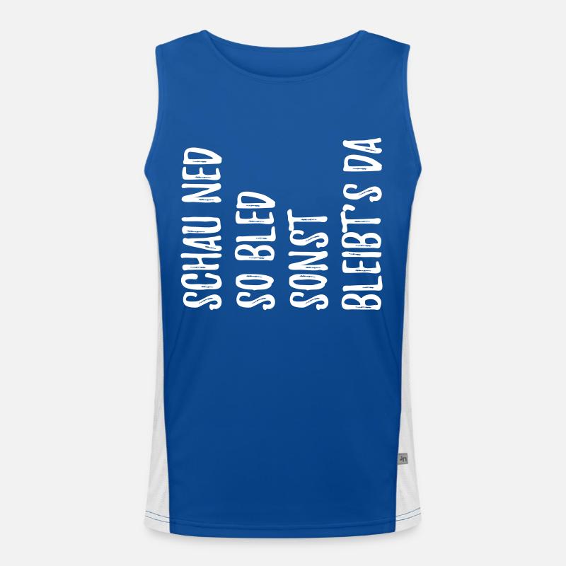 Witzger Bavarian saying look so bled Men's Functional Contrast Tank Top 