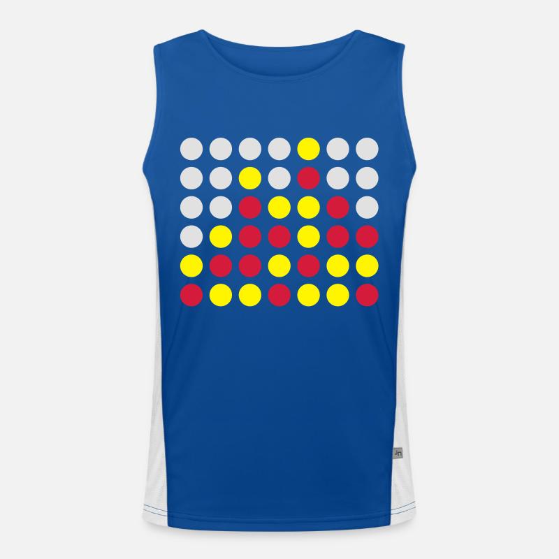 Vier gewinnt! Funktionelles Kontrast-Tank Top für Männer 