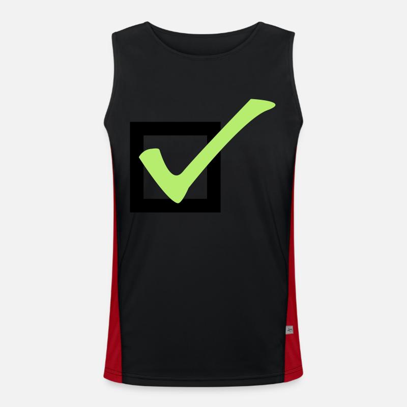 check Funktionelles Kontrast-Tank Top für Männer 