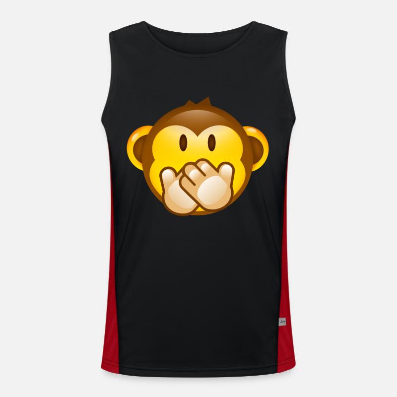 Smiley Monkey -No Saying- Funktionelles Kontrast-Tank Top für Männer 