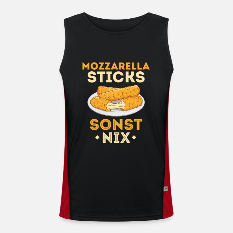 Mozzarella Sticks- sonst nix! Funktionelles Kontrast-Tank Top für Männer 