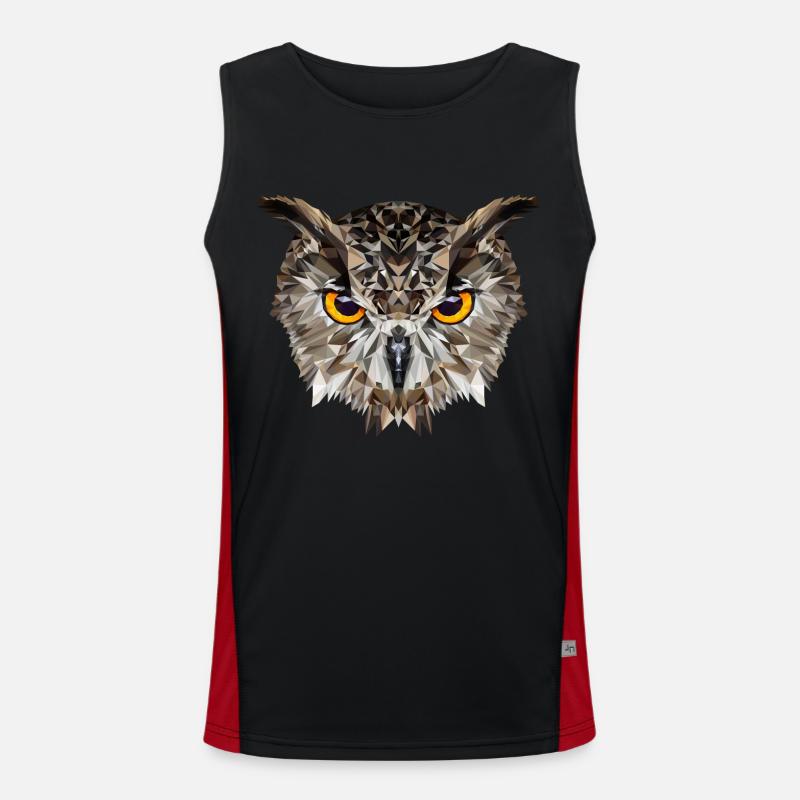 Eule Funktionelles Kontrast-Tank Top für Männer 