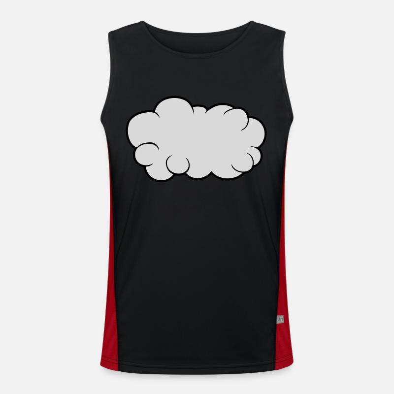 Wolke Cartoon Design Funktionelles Kontrast-Tank Top für Männer 