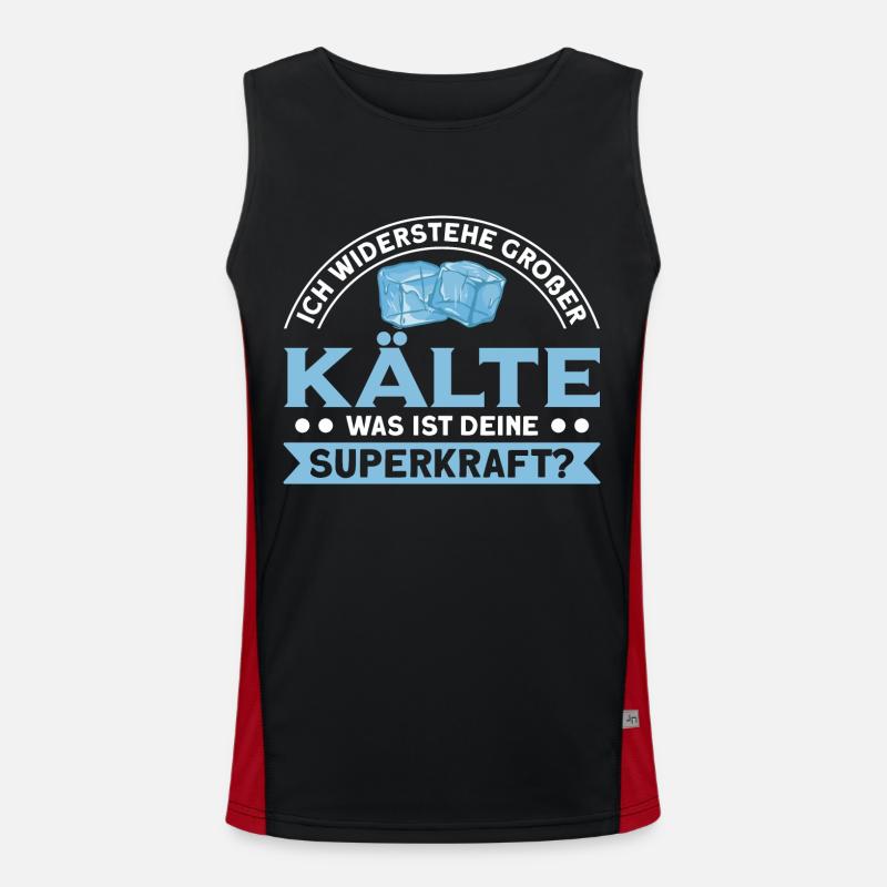 Kaltduscher Eisbader Eisbaden Funktionelles Kontrast-Tank Top für Männer 