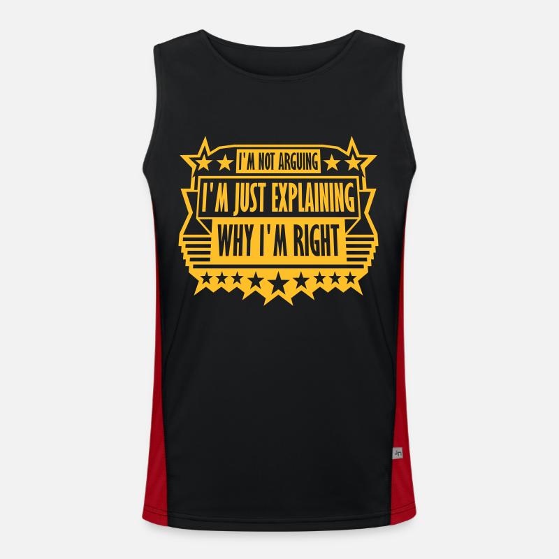 I m not arguing Men's Functional Contrast Tank Top 