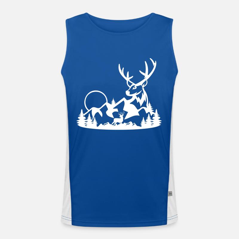 DEER HUNTING GAME DEER DEER MOTIF Débardeur respirant contrasté Homme 