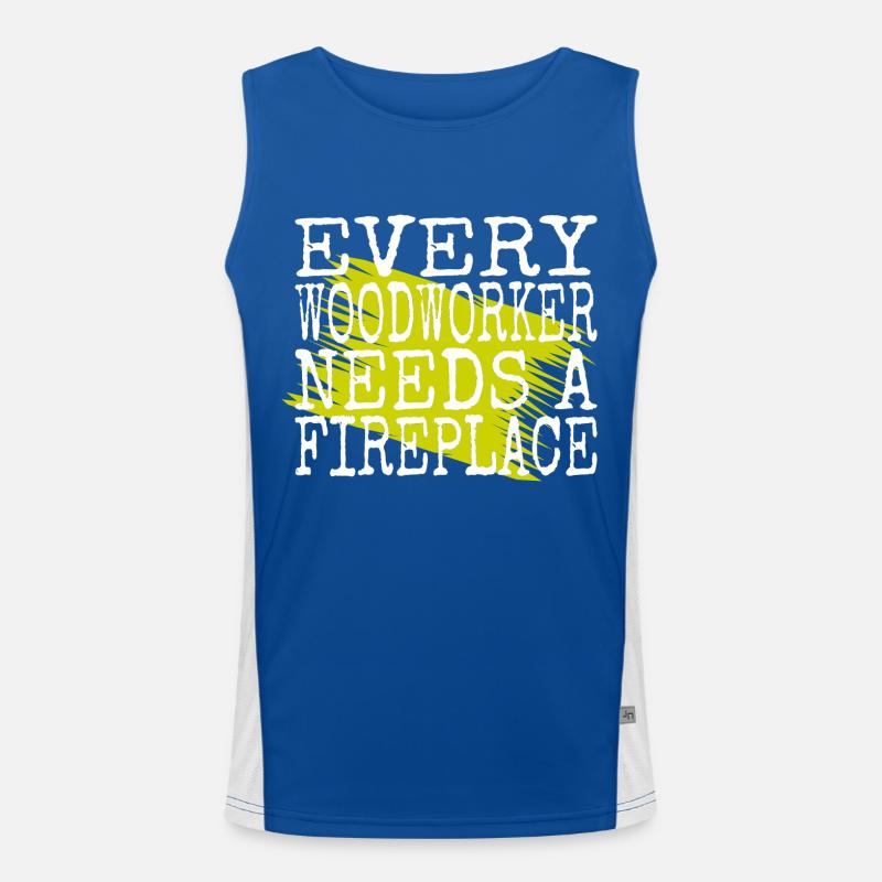 cool logging lumberjackwoodworking cutter Men's Functional Contrast Tank Top 