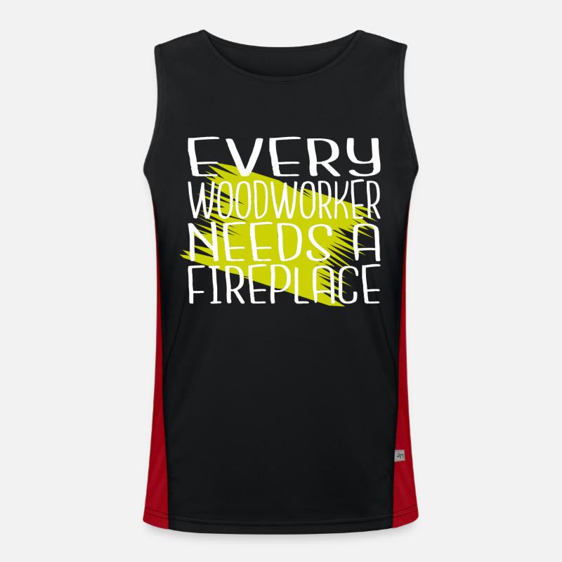 felling carpenter joke hobbyists Funktionelles Kontrast-Tank Top für Männer 