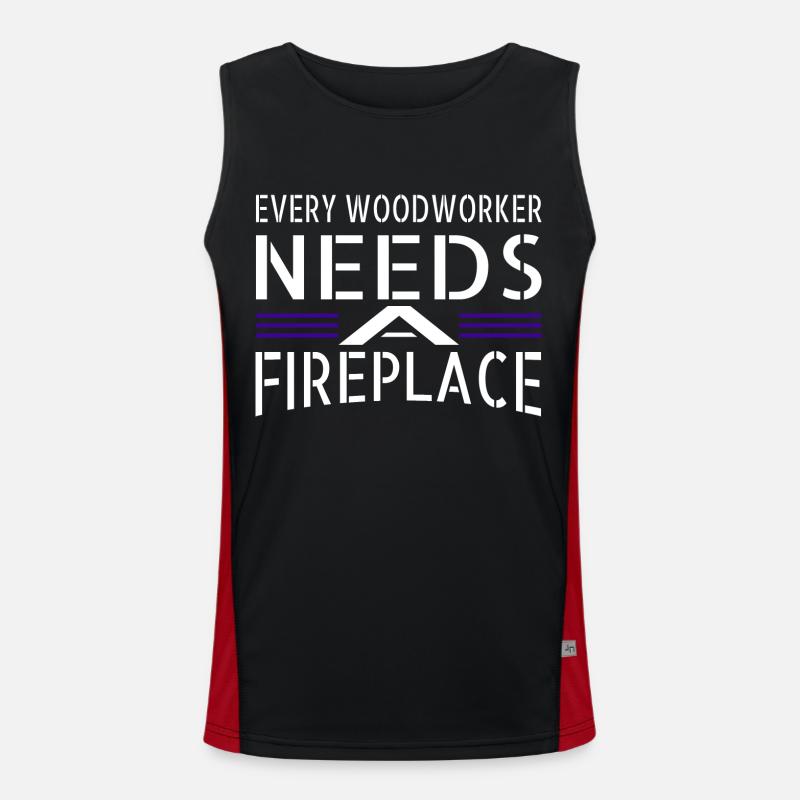 present geek apprentice jackhammer tools Men's Functional Contrast Tank Top 