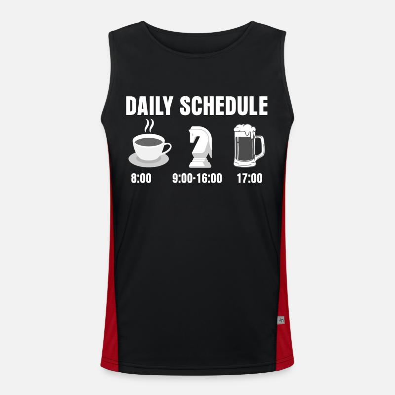 Daily Schedule Chess Board Chess Player Men's Functional Contrast Tank Top 