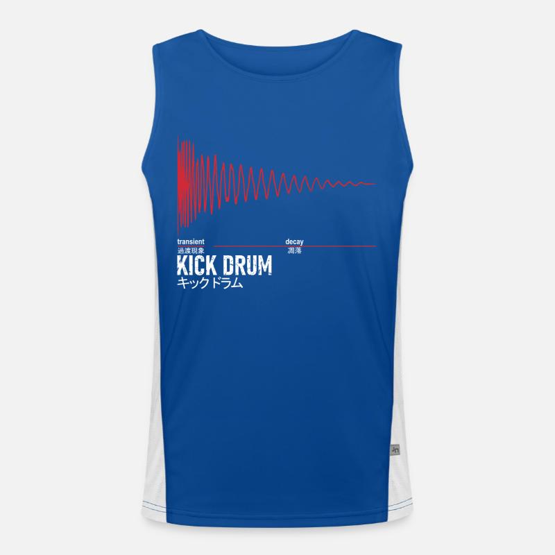 Kick Drum - キックドラム Funktionelles Kontrast-Tank Top für Männer 
