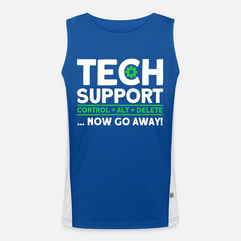 Tech Support Control Alt Delete Sysadmin Men's Functional Contrast Tank Top 