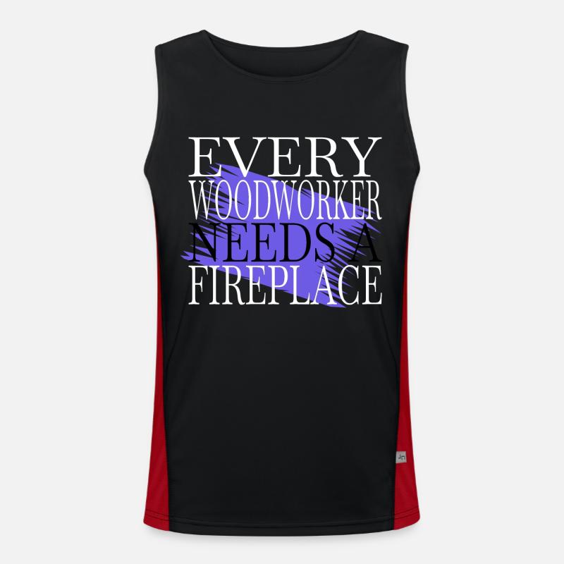 proud carpenter skull tshirts humor lumber tree Funktionelles Kontrast-Tank Top für Männer 