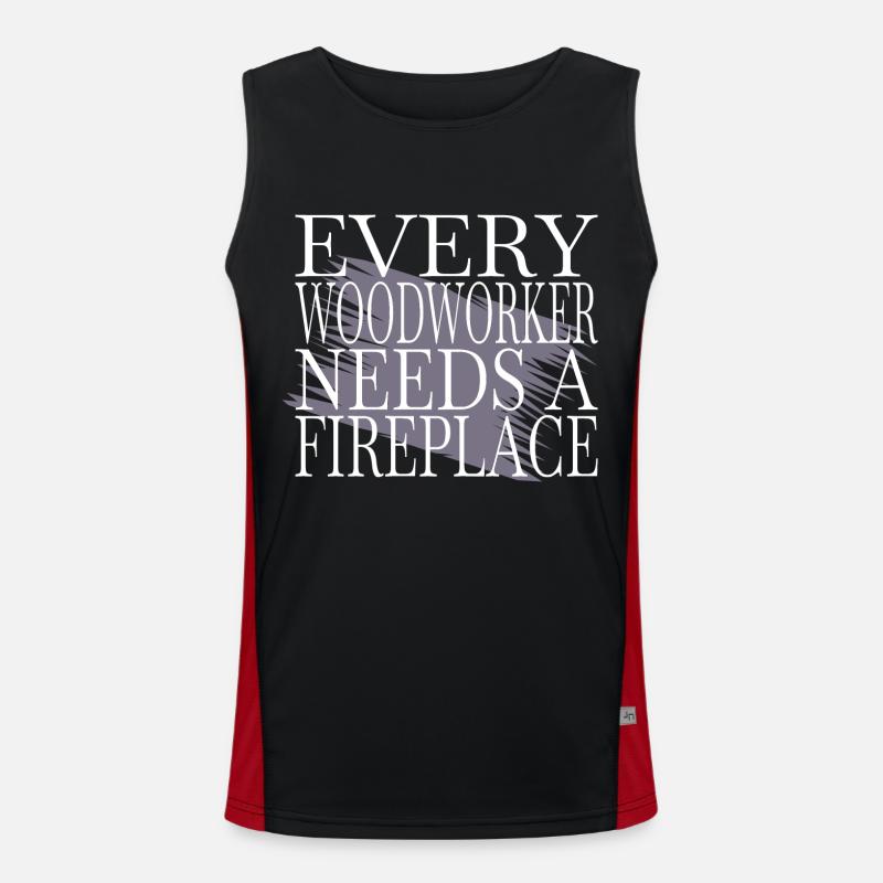 dad forestry union carpenter hobbyists forest work Men's Functional Contrast Tank Top 