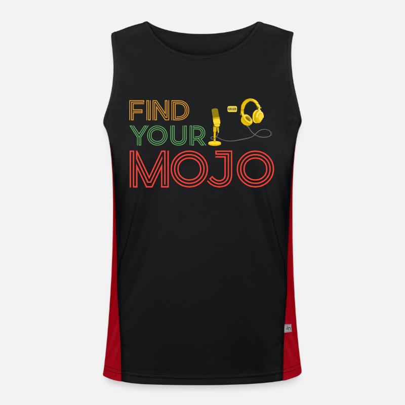 Find Your Mojo Colourful Violet Pink Retro Font Men's Functional Contrast Tank Top 