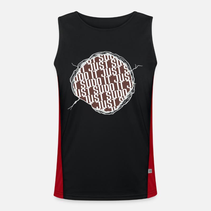 happy computer programming profession present idea Funktionelles Kontrast-Tank Top für Männer 