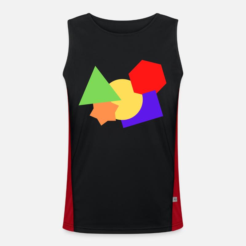 Formen bunt Funktionelles Kontrast-Tank Top für Männer 