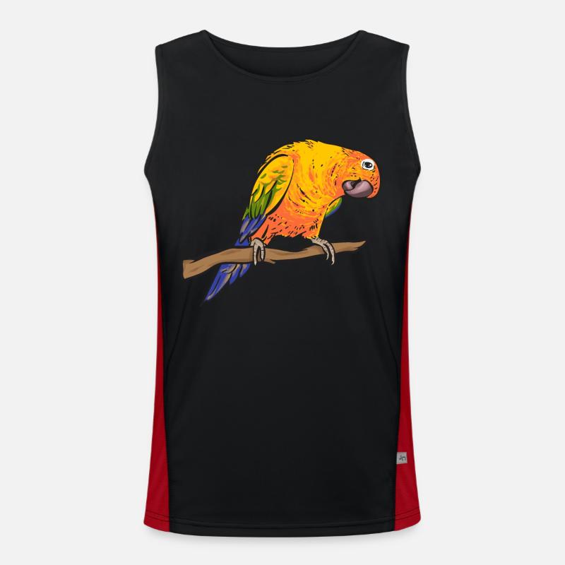 Molina Perruche Perroquet Oiseau Perruche Soleil Débardeur respirant contrasté Homme 