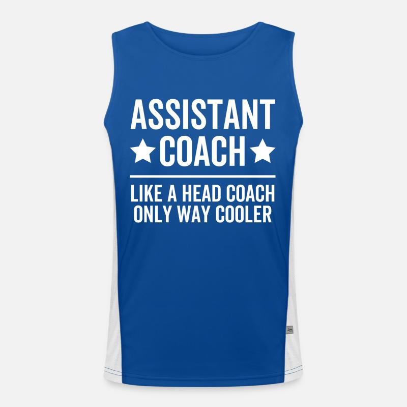 Assistant Coach Like a Head Coach Only Way Cooler Men's Functional Contrast Tank Top 