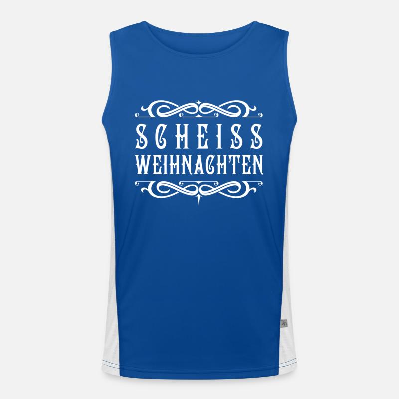 Scheiss Weihnachten Funktionelles Kontrast-Tank Top für Männer 