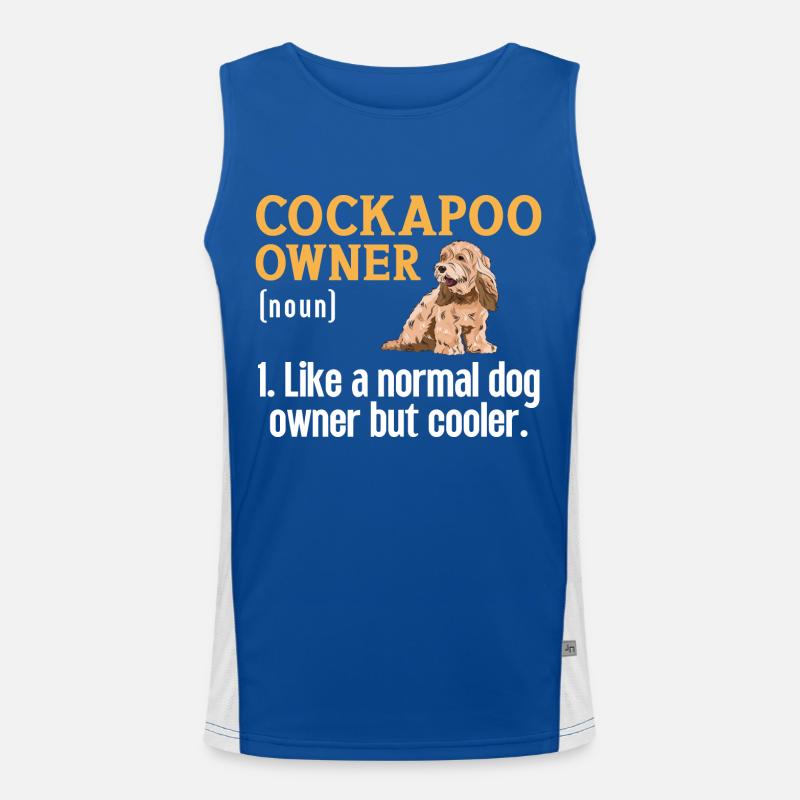Cockapoo Dog Men's Functional Contrast Tank Top 