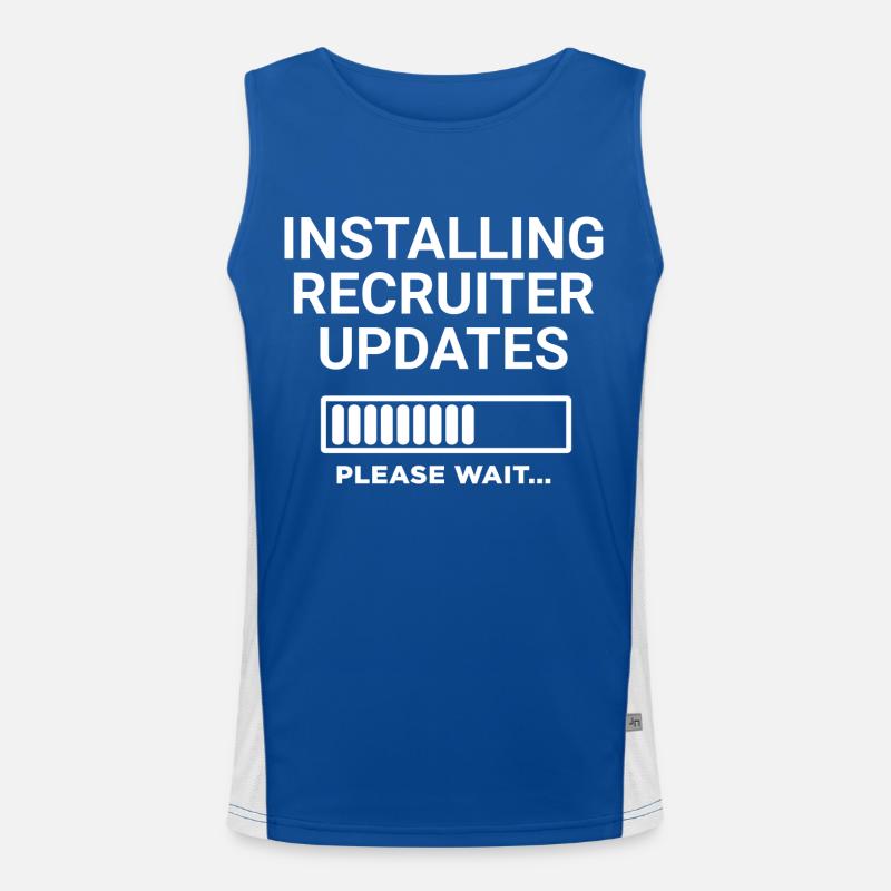 Installing Recruiter Updates Please Wait Men's Functional Contrast Tank Top 