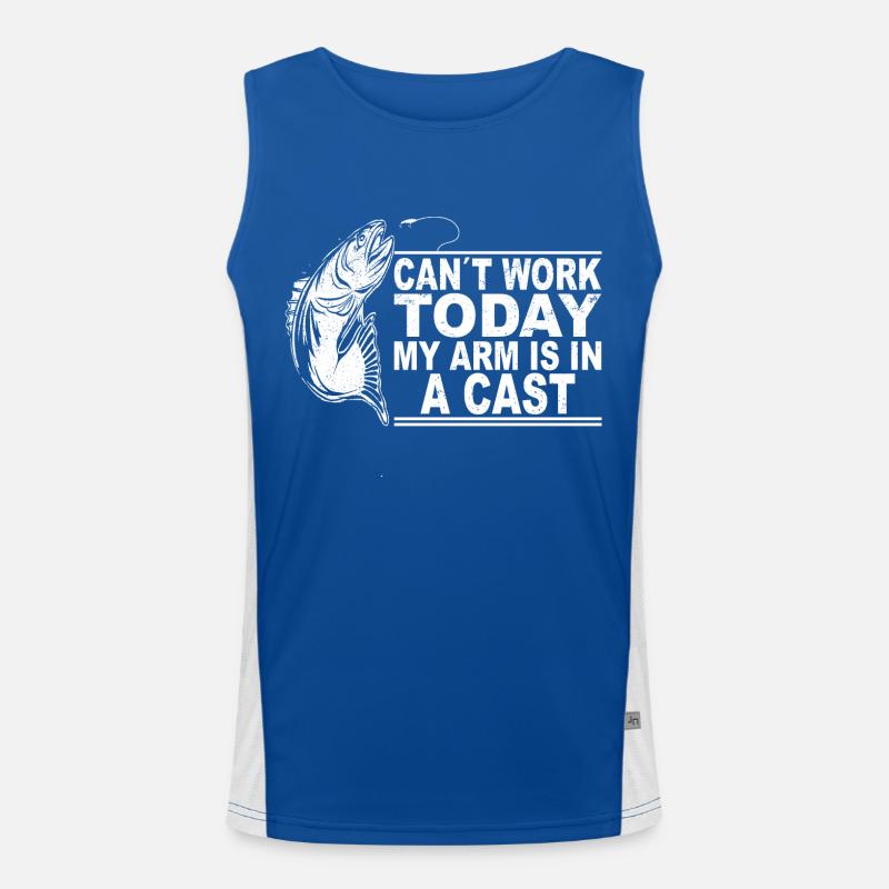 Fischen Dad Geschenkidee Funktionelles Kontrast-Tank Top für Männer 