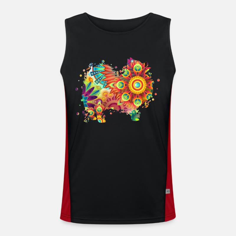 German spitz Deutscher Spitz Hund Hundeliebhaber Funktionelles Kontrast-Tank Top für Männer