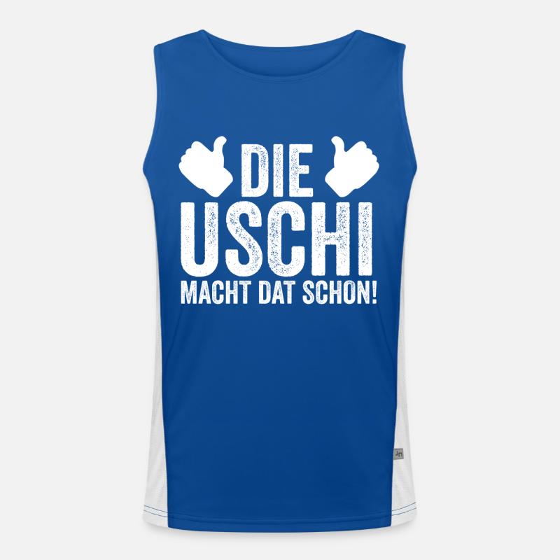 Die Uschi Macht Dat Schon Funktionelles Kontrast-Tank Top für Männer 