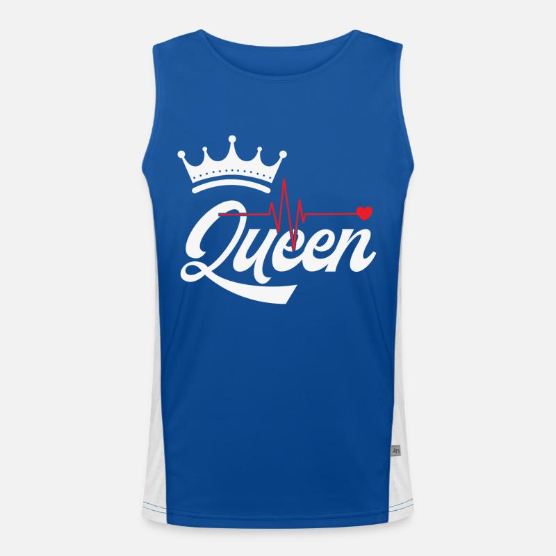 Queen, King. Couple gift idea Men's Functional Contrast Tank Top 