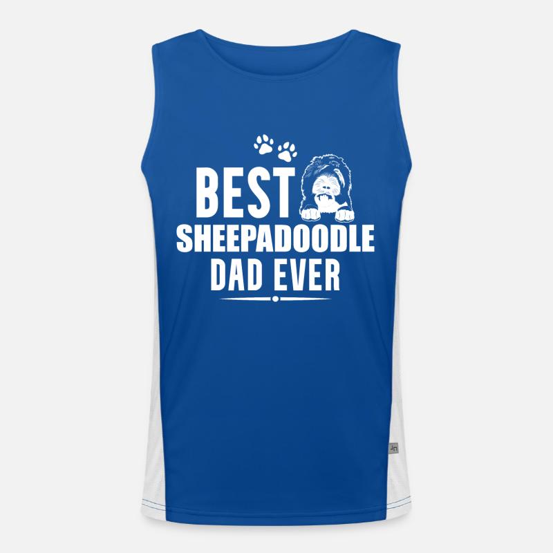 Sheepadoodle Doodle Dog Débardeur respirant contrasté Homme 