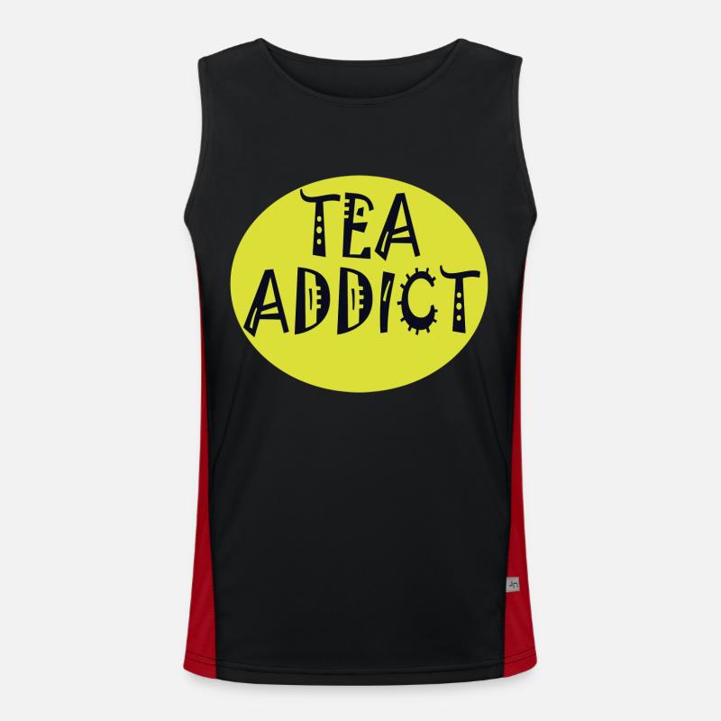 TeaAddict Funktionelles Kontrast-Tank Top für Männer 