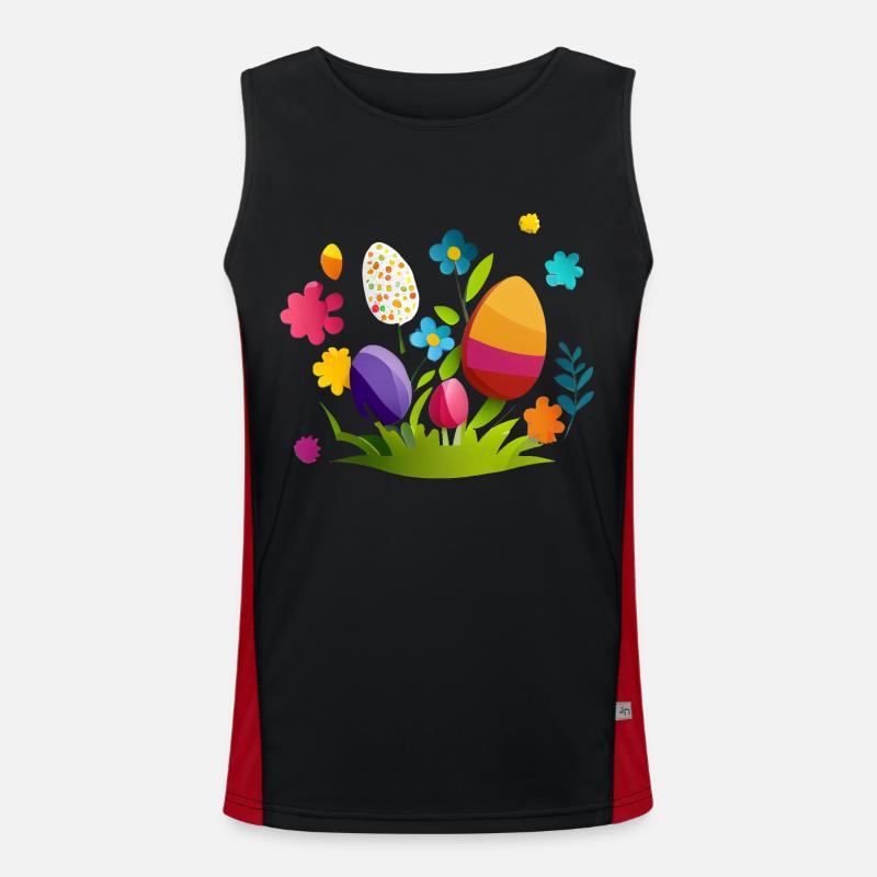 Cute design baby egg for Easter and spring Men's Functional Contrast Tank Top 