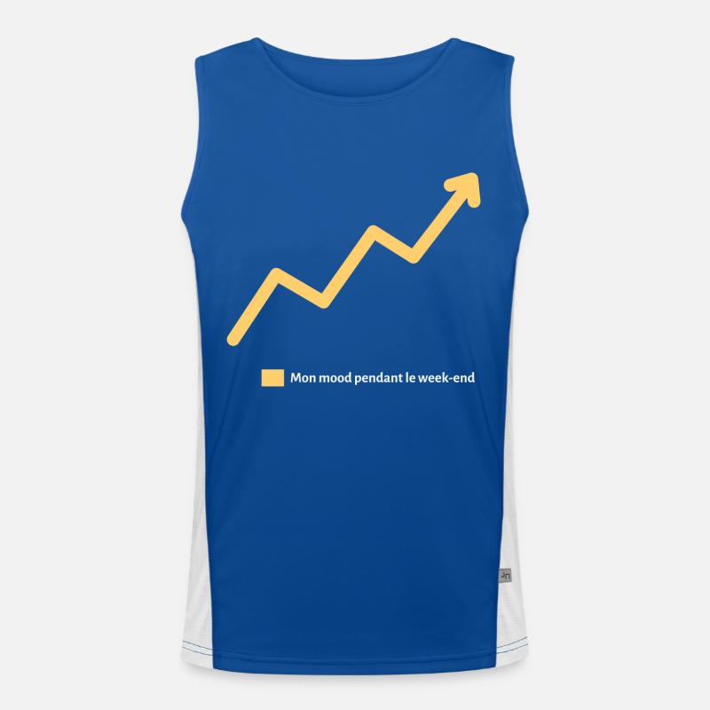 Mood Weekend - Cadeau Courbe Augmentée Débardeur respirant contrasté Homme 