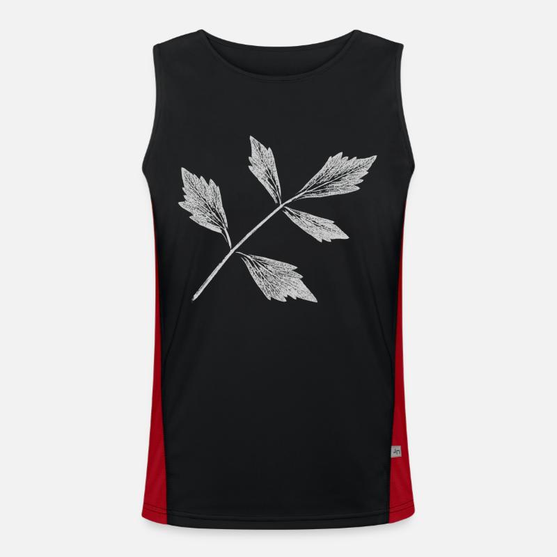 Livèche de feuilles / plante herbacée Débardeur respirant contrasté Homme 