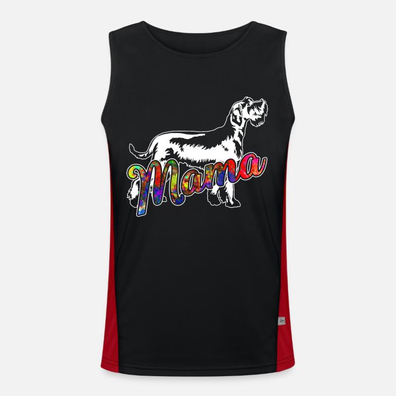 Schnauzer Schnauzer Mama Men's Functional Contrast Tank Top 