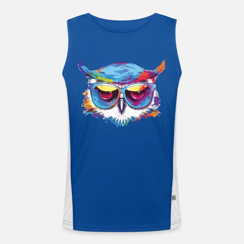 Cabbage the owl Men's Functional Contrast Tank Top 