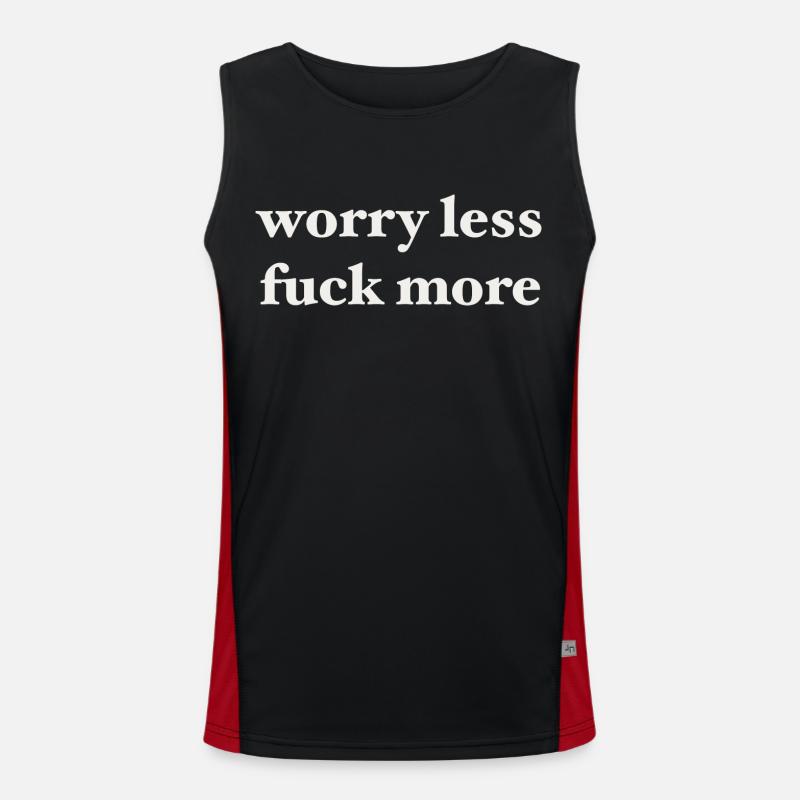 worry less Men's Functional Contrast Tank Top 