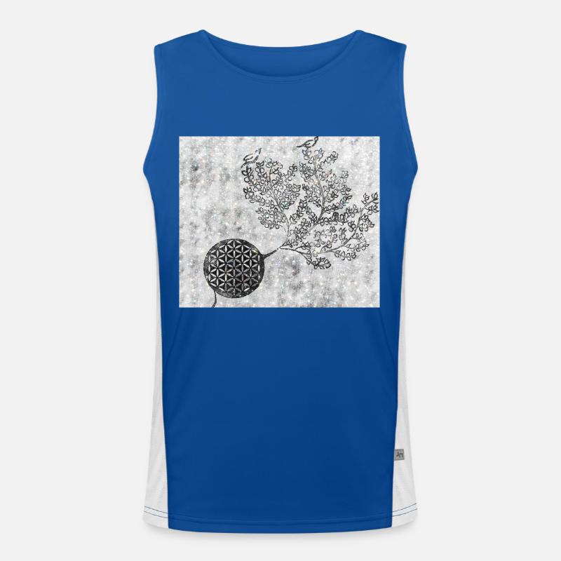 Persischer Lebensbaum Nr. 5 Funktionelles Kontrast-Tank Top für Männer 